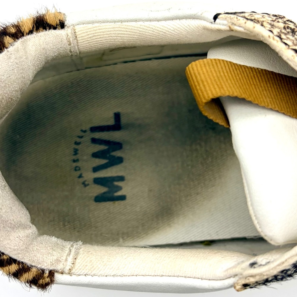 Madewell MWL Cloudlift Sneakers Womens 8.5 Animal Print Calf Hair Cream‎ Leather - Picture 9 of 11